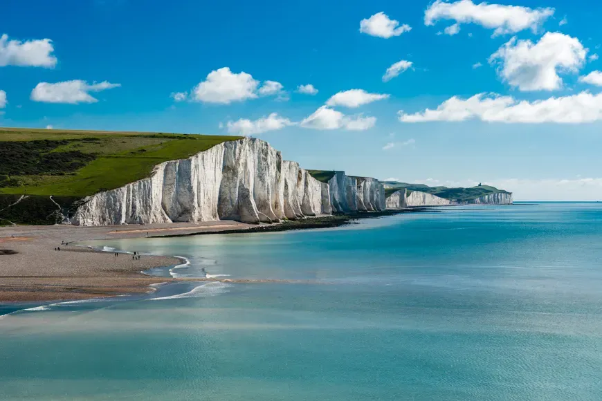 White cliffs of dover, england